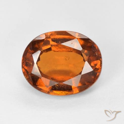 2.41ct 자연스러운 Medium Dark-Orange 헤소나이트 가넷, 타원형, VS