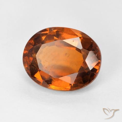 2.41캐럿 천연 Medium Dark-Orange 헤소나이트 가넷, 타원형, VS