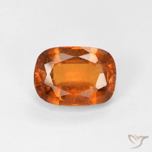 1.34ct 자연스러운 딥 오렌지 헤소나이트 가넷, 방석, VS-SI