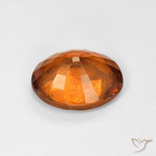 1.56캐럿 천연 Medium Dark-Orange 헤소나이트 가넷, 타원형, VS-SI