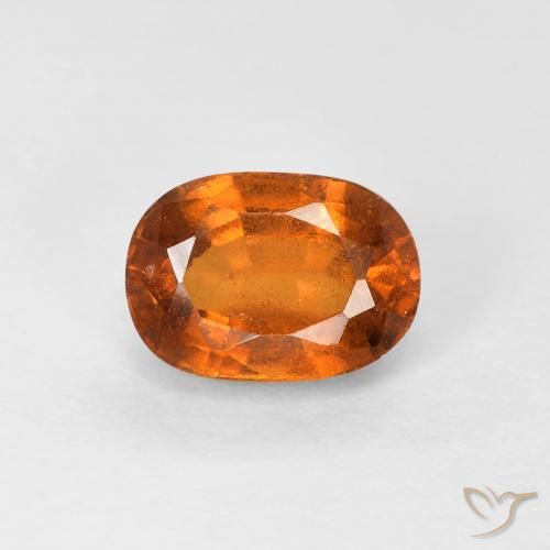 1.32ct 자연스러운 Medium Dark-Orange 헤소나이트 가넷, 타원형, VS