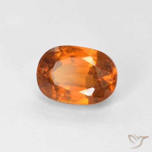 1.32캐럿 천연 Medium Dark-Orange 헤소나이트 가넷, 타원형, VS