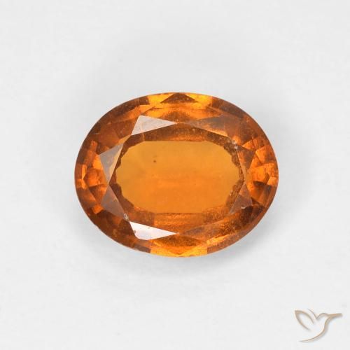 1.41ct 자연스러운 딥 오렌지 헤소나이트 가넷, 타원형, VVS-VS