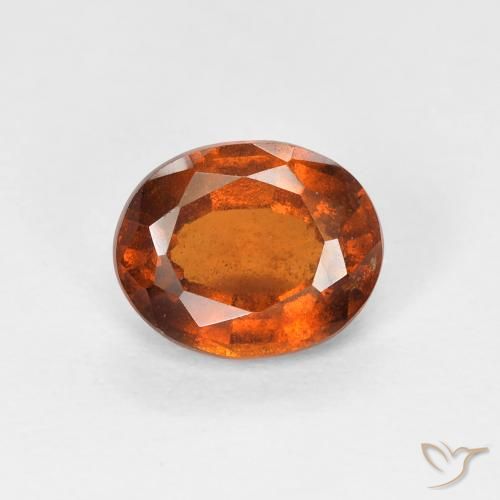 1.32ct 자연스러운 붉은 오렌지 헤소나이트 가넷, 타원형, VS-SI