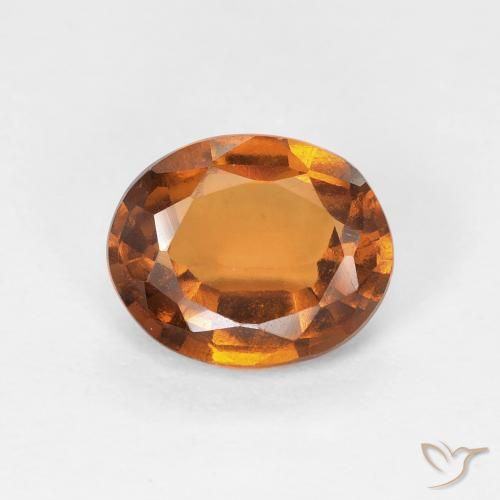 1.45ct 자연스러운 미디엄 오렌지 헤소나이트 가넷, 타원형, VVS-VS