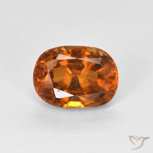 1.26ct 자연스러운 딥 오렌지 헤소나이트 가넷, 방석, VVS-VS