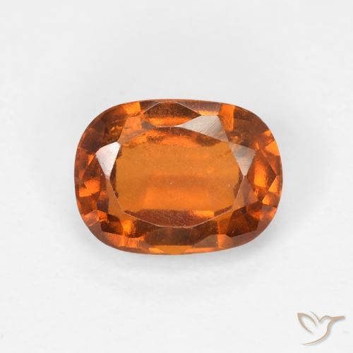 1.66ct 자연스러운 딥 오렌지 헤소나이트 가넷, 방석, VS-SI