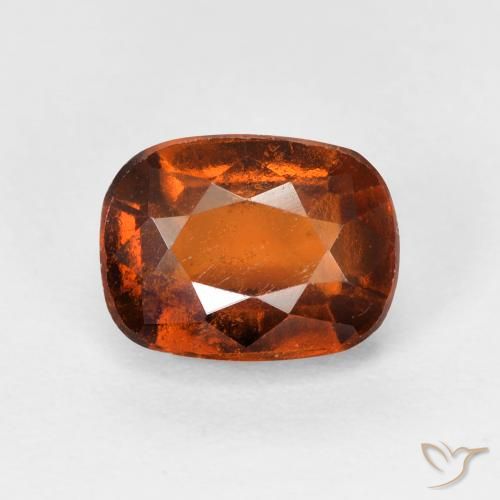 2.40ct 자연스러운 다크 오렌지 헤소나이트 가넷, 방석, VS-SI