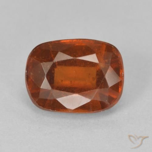 2.04ct 자연스러운 붉은 오렌지 헤소나이트 가넷, 방석, VS-SI