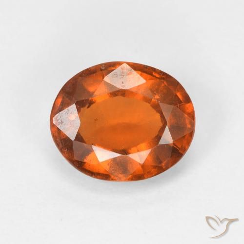 1.68ct 자연스러운 미디엄 오렌지 헤소나이트 가넷, 타원형, VS
