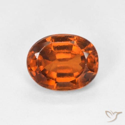 1.54ct 자연스러운 붉은 오렌지 헤소나이트 가넷, 타원형, VS