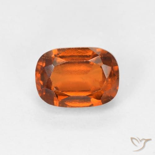 1.51ct 자연스러운 딥 오렌지 헤소나이트 가넷, 방석, VS