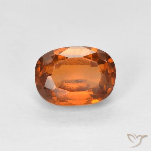 1.36ct 자연스러운 딥 오렌지 헤소나이트 가넷, 방석, VS