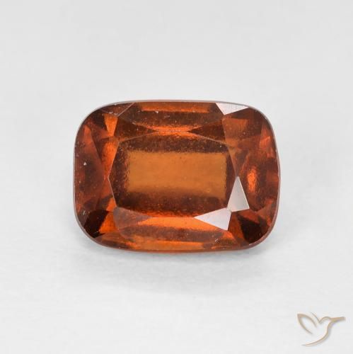 2.14ct 자연스러운 앰버 오렌지 헤소나이트 가넷, 방석, VS