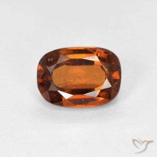 1.24ct 자연스러운 미디엄 오렌지 헤소나이트 가넷, 방석, VS