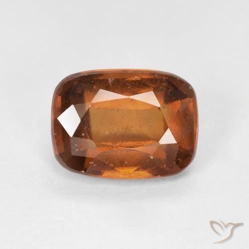 2.00ct 자연스러운 앰버 오렌지 헤소나이트 가넷, 방석, VS
