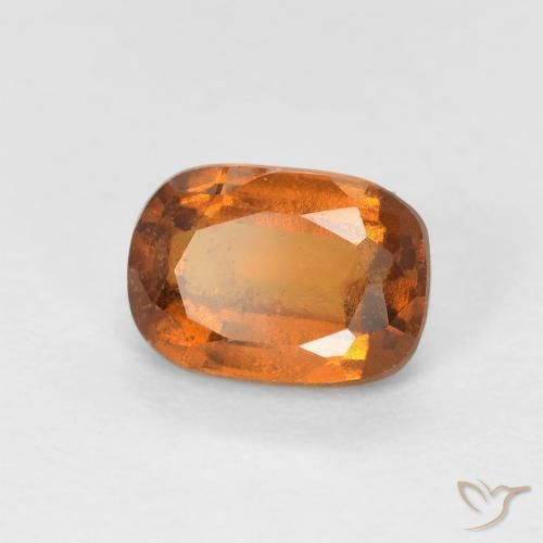 1.26ct 자연스러운 노란 오렌지 헤소나이트 가넷, 방석, VVS-VS