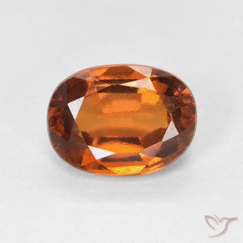 1.89ct 자연스러운 미디엄 오렌지 헤소나이트 가넷, 타원형, VVS-VS
