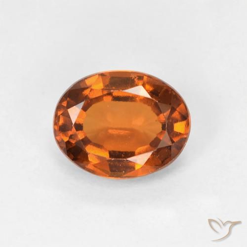 1.26ct 자연스러운 미디엄 오렌지 헤소나이트 가넷, 타원형, VVS-VS