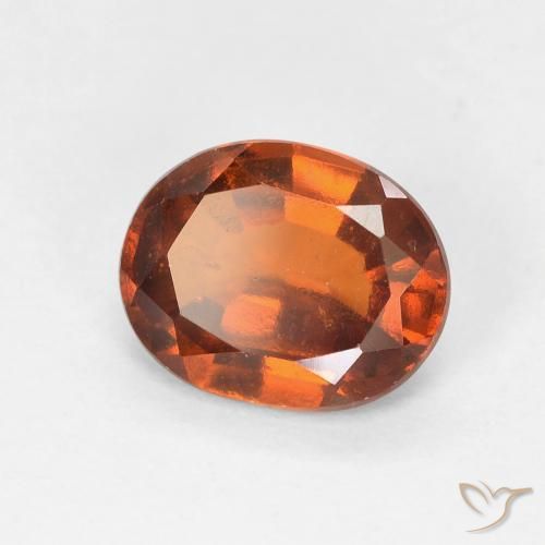 1.60캐럿 천연 Medium Dark-Orange 헤소나이트 가넷, 타원형, VVS-VS