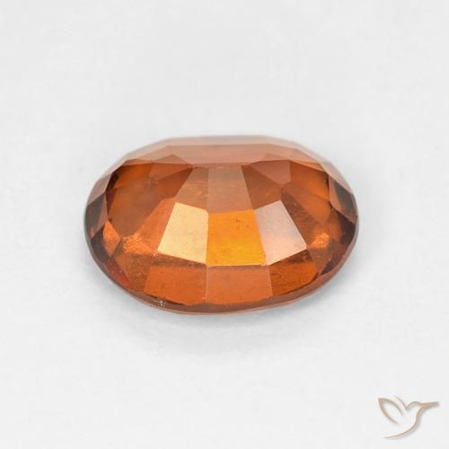 1.60캐럿 천연 Medium Dark-Orange 헤소나이트 가넷, 타원형, VVS-VS