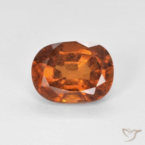 1.79ct 자연스러운 붉은 오렌지 헤소나이트 가넷, 방석, VS