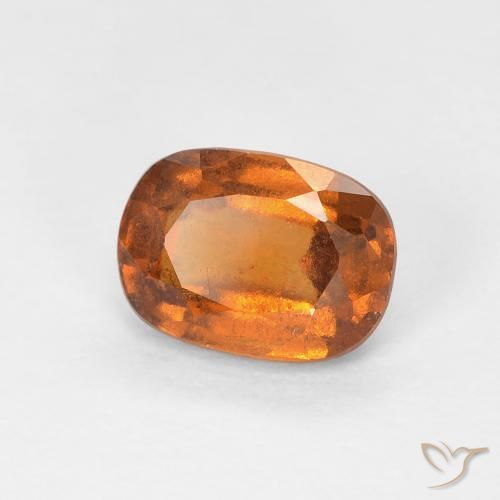 1.15캐럿 천연 Medium Dark-Orange 헤소나이트 가넷, 방석, VS