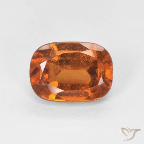 1.35ct 자연스러운 딥 오렌지 헤소나이트 가넷, 방석, VS