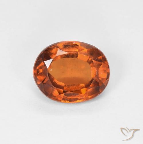 1.53ct 자연스러운 Medium Dark-Orange 헤소나이트 가넷, 타원형, VS