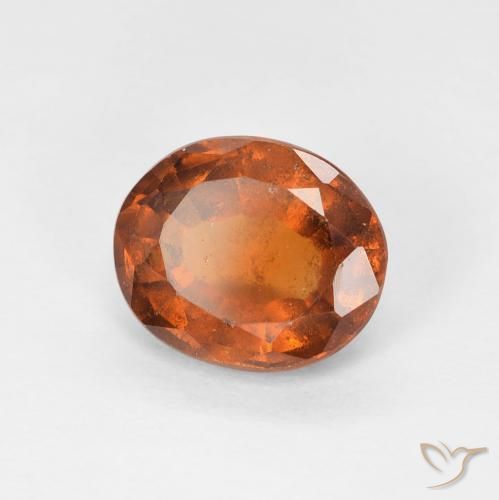 1.75캐럿 천연 Medium Dark-Orange 헤소나이트 가넷, 타원형, VS