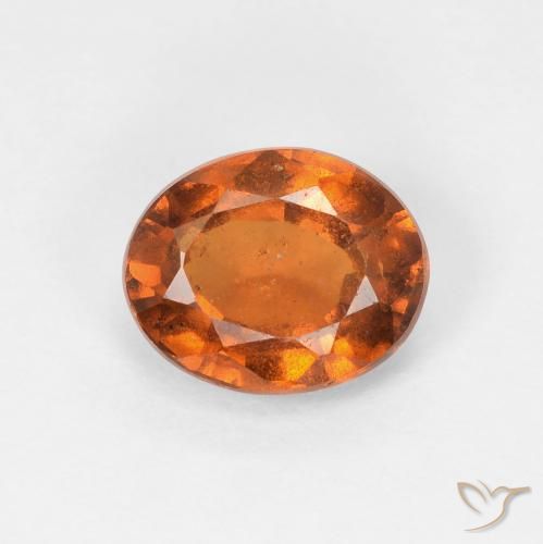 1.71ct 자연스러운 딥 오렌지 헤소나이트 가넷, 타원형, VS