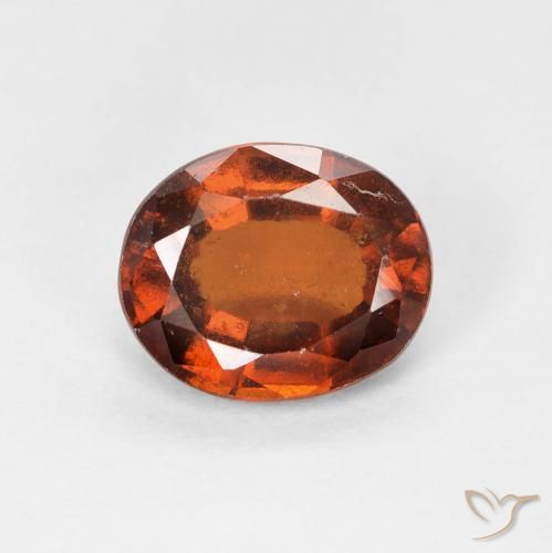 1.84ct 자연스러운 미디엄 오렌지 헤소나이트 가넷, 타원형, VS