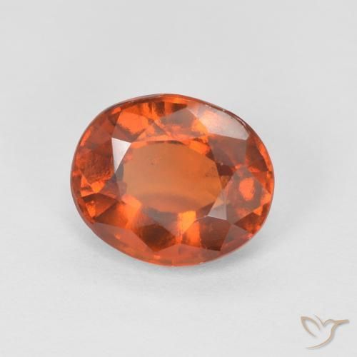 1.74캐럿 천연 Medium Dark-Orange 헤소나이트 가넷, 타원형, VS