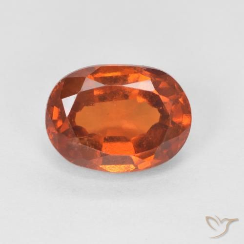 1.44ct 자연스러운 Medium Dark-Orange 헤소나이트 가넷, 타원형, VS