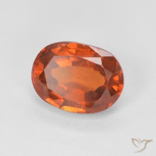 1.44캐럿 천연 Medium Dark-Orange 헤소나이트 가넷, 타원형, VS