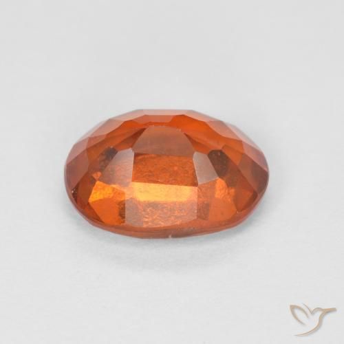 1.44캐럿 천연 Medium Dark-Orange 헤소나이트 가넷, 타원형, VS