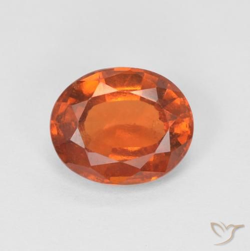 1.65ct 자연스러운 파이어 오렌지 헤소나이트 가넷, 타원형, VS