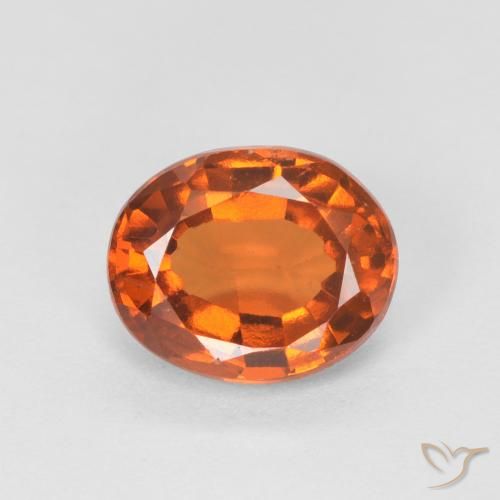 1.43ct 자연스러운 딥 오렌지 헤소나이트 가넷, 타원형, VVS