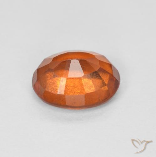 1.34캐럿 천연 Medium Dark-Orange 헤소나이트 가넷, 타원형, VS