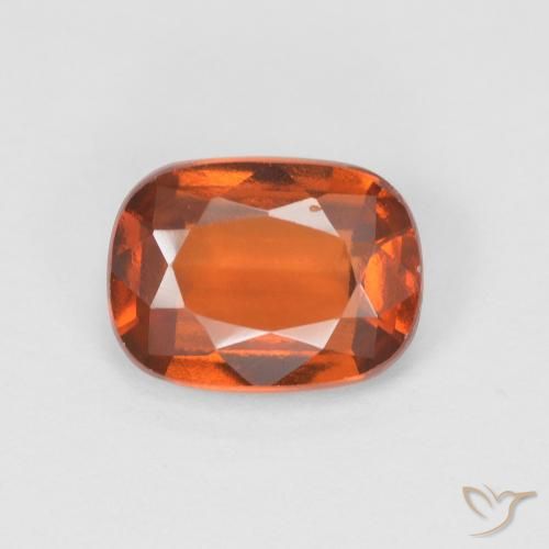 1.58ct 자연스러운 미디엄 오렌지 헤소나이트 가넷, 방석, VS-SI