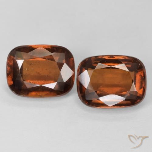 5.38캐럿 오렌지 헤소나이트 가넷, 마다가스카르산 9.1 x 7mm 쿠션 컷, Photo A