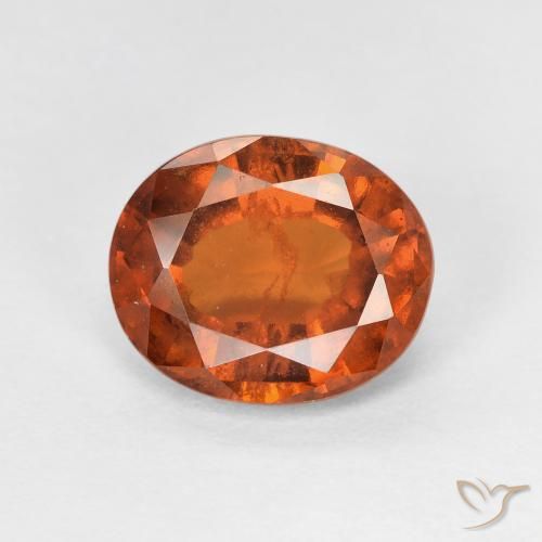 2.67ct 자연스러운 Medium Dark-Orange 헤소나이트 가넷, 타원형, VS-SI