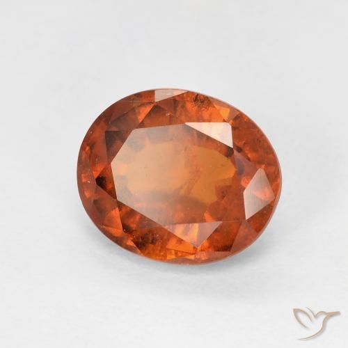 2.67캐럿 천연 Medium Dark-Orange 헤소나이트 가넷, 타원형, VS-SI
