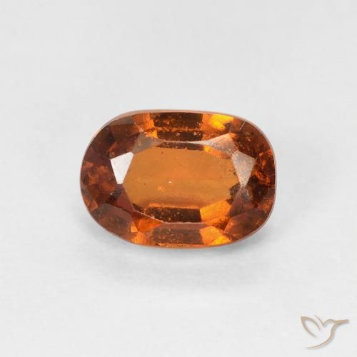 1.32ct 자연스러운 딥 오렌지 헤소나이트 가넷, 타원형, VS