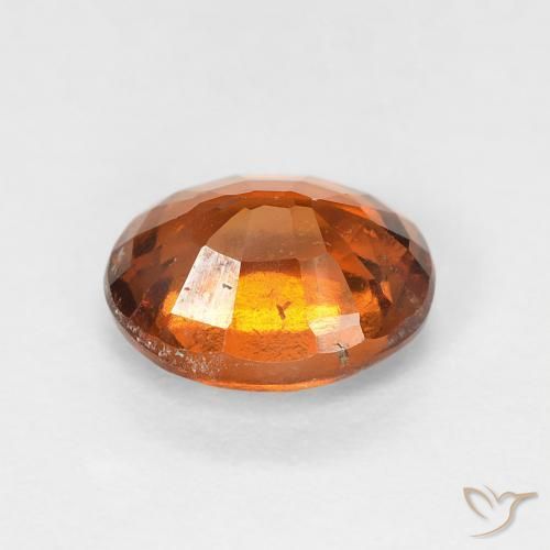 1.51캐럿 천연 Medium Dark-Orange 헤소나이트 가넷, 타원형, VVS-VS