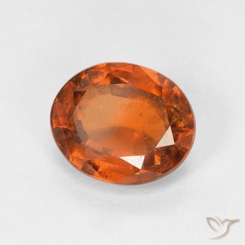 1.42캐럿 천연 Medium Dark-Orange 헤소나이트 가넷, 타원형, VS-SI