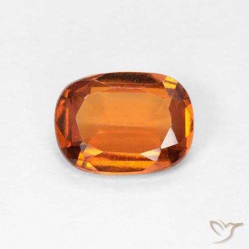 1.37ct 자연스러운 노란 오렌지 헤소나이트 가넷, 방석, VVS-VS