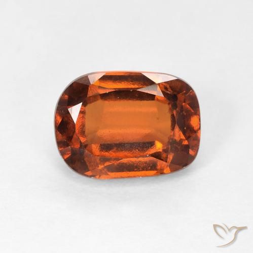 1.98ct 자연스러운 붉은 오렌지 헤소나이트 가넷, 방석, VVS-VS