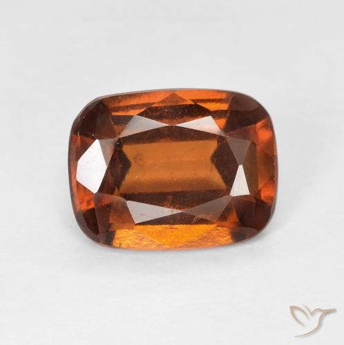 2.44ct 자연스러운 붉은 오렌지 헤소나이트 가넷, 방석, VS-SI
