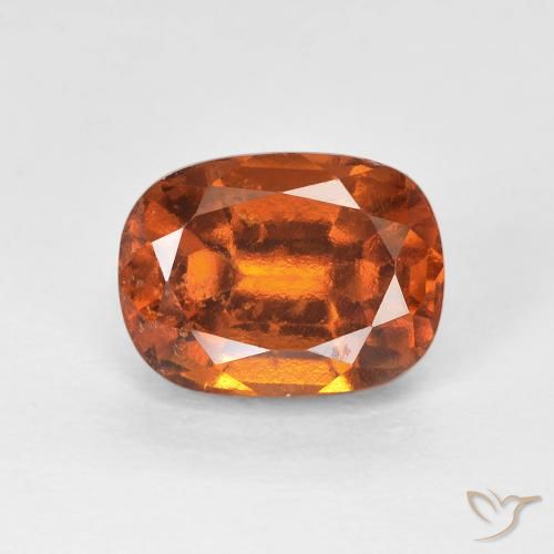 2.27ct 자연스러운 딥 오렌지 헤소나이트 가넷, 방석, VS-SI